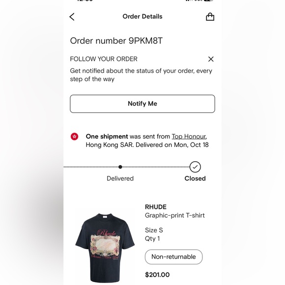 Rhude graphic print t-shirt black - Picture 6 of 6